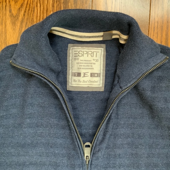 ESPRIT Cardigan Zip Up Grey Blue. Size M. - Picture 2 of 8